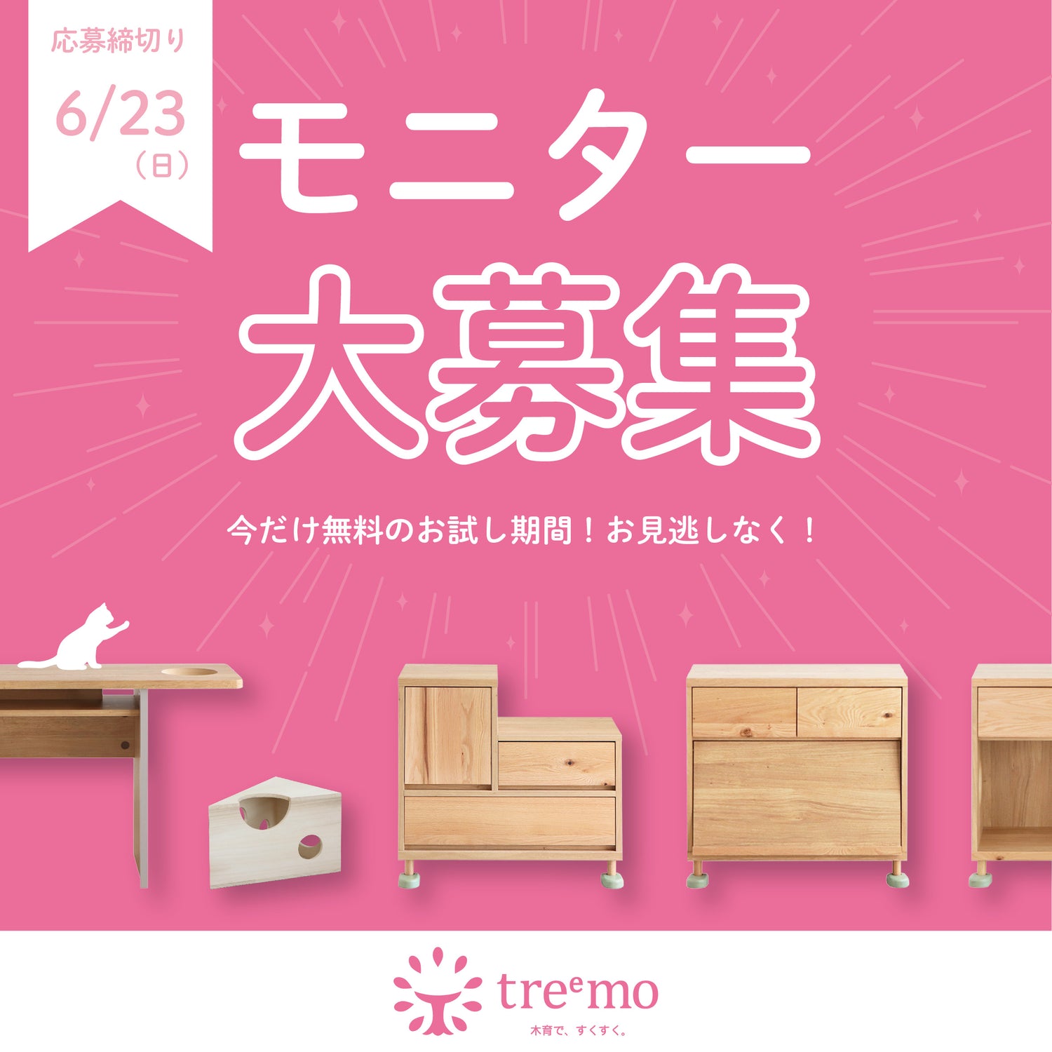 treemoモニター募集中！